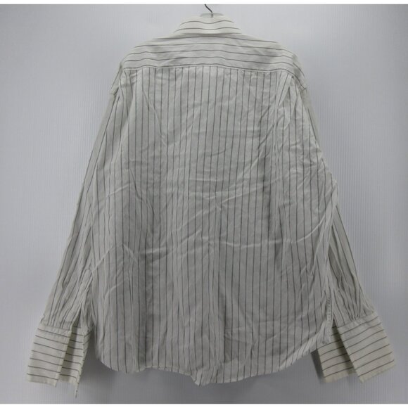 Canali Shirt 18 1/2 Button Down Striped French Cuffs Woven Italy XXL * - Picture 6 of 13